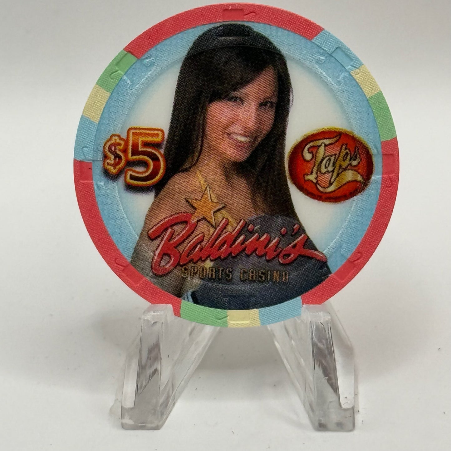 Baldini's Sparks Nevada 2005 'Taps' LE $5 Casino Chip E4970