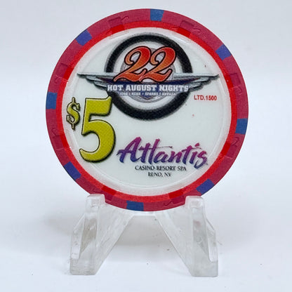 Atlantis Reno Nevada 2008 'Hot August Night, Cruise Of Champions' LE $5 Casino Chip E8854