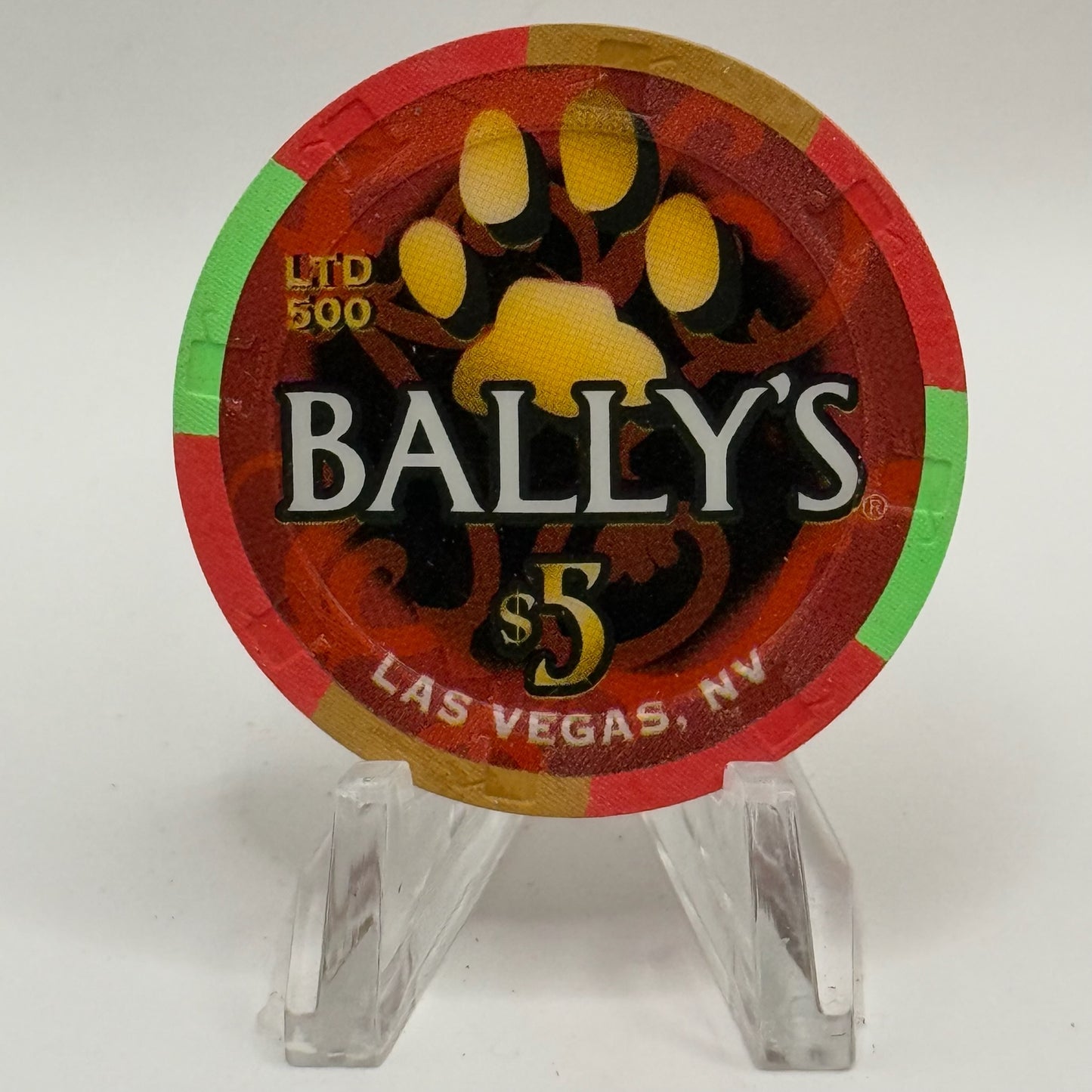 Bally's Las Vegas Nevada 2006 'Year Of The Dog' LE $5 Casino Chip E7745