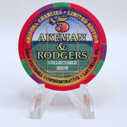 Arizona Charlie's Decatur (West) Las Vegas Nevada 1996 'Akeman & Rodgers' Series 5 LE $5 Casino Chip N2448