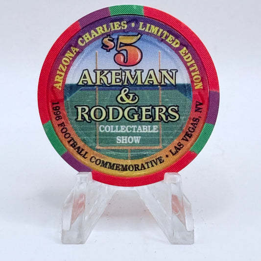 Arizona Charlie's Decatur (West) Las Vegas Nevada 1996 'Akeman & Rodgers' Series 5 LE $5 Casino Chip N2448