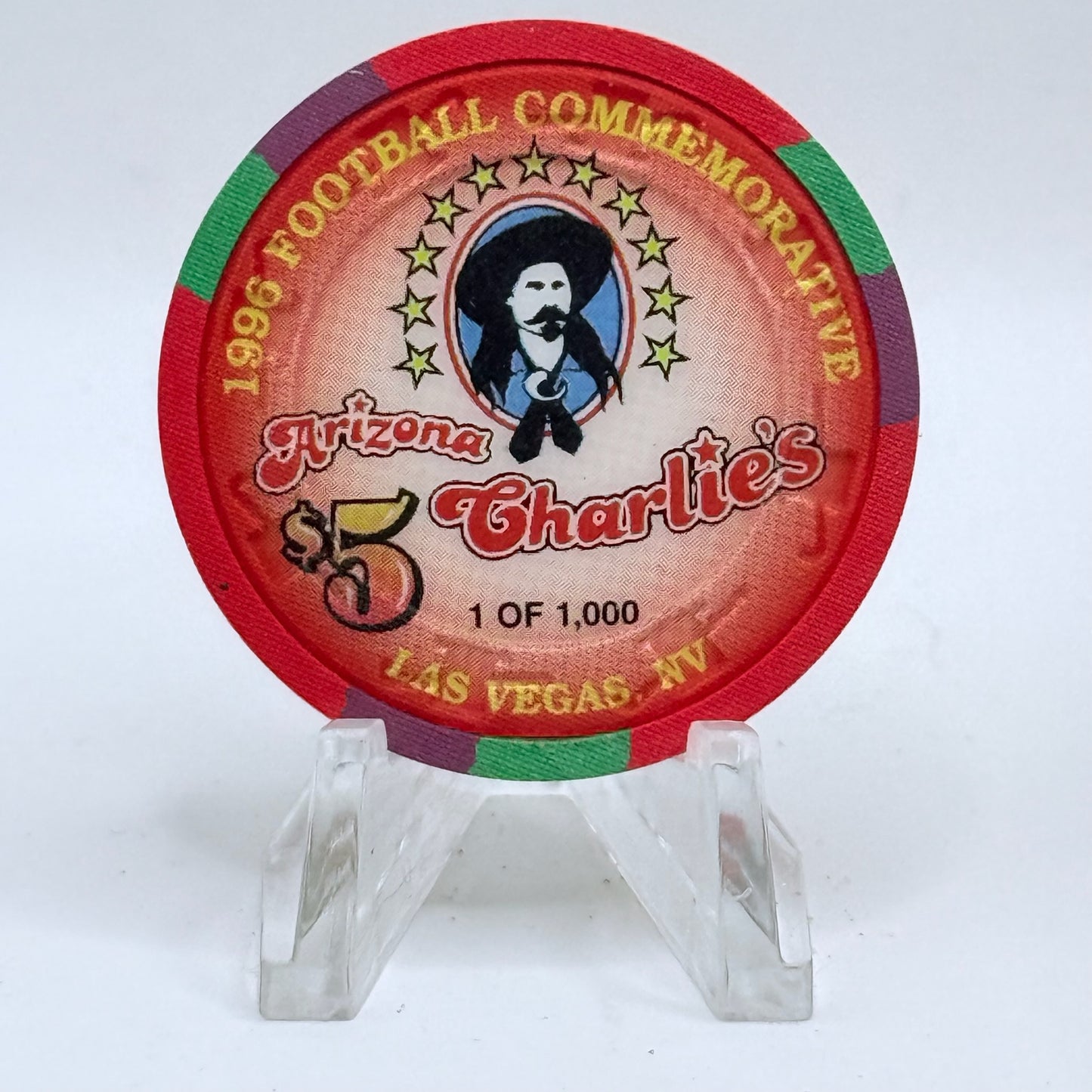 Arizona Charlie's Decatur (West) Las Vegas Nevada 1996 'Akeman & Rodgers' Series 5 LE $5 Casino Chip N2448