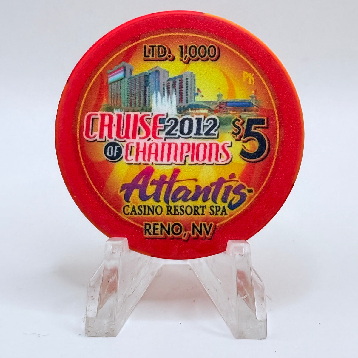 Atlantis Reno Nevada 2012 'Hot August Nights' LE $5 Casino Chip D0792