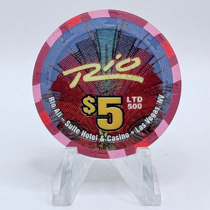 Rio Las Vegas Nevada 2004 'Three French Hens' Series 17 LE $5 Casino Chip E4061