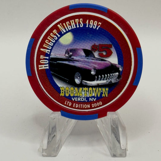 Boomtown 1997 'Hot August Nights' LE $5 Casino Chip N9371