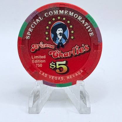 Arizona Charlie's Decatur (West) Las Vegas Nevada 1997 '9th Anniversary (Tom Horn Cowboys)' LE $5 Casino Chip V2004
