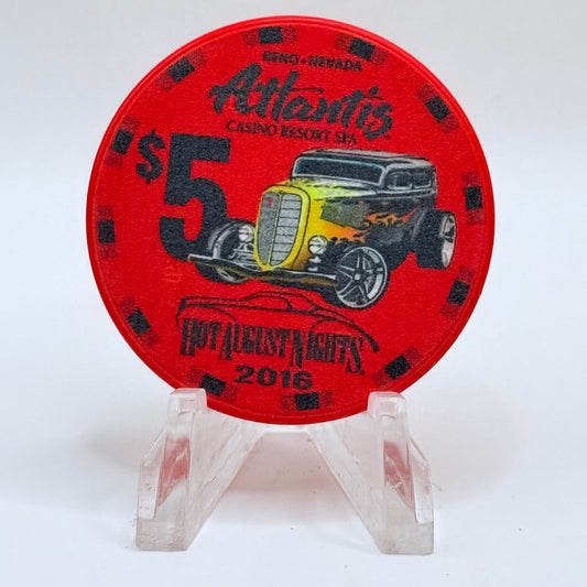 Atlantis Reno Nevada 2016 'Hot August Nights, Cruise Of Champions' LE $5 Casino Chip
