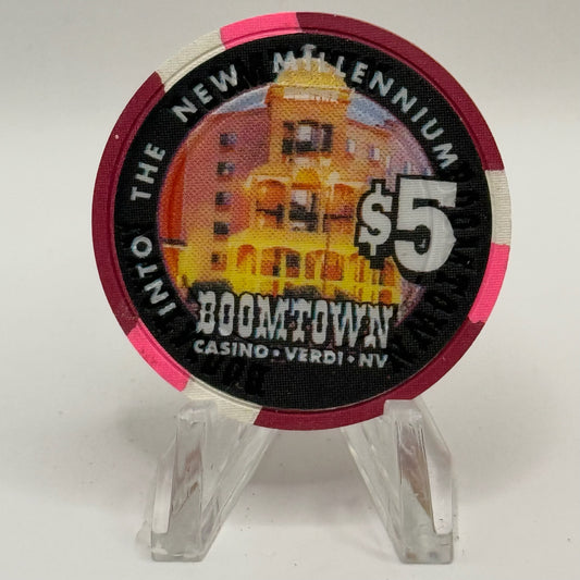 Boomtown 1999 'Into The New Millennium' LE $5 Casino Chip V3742