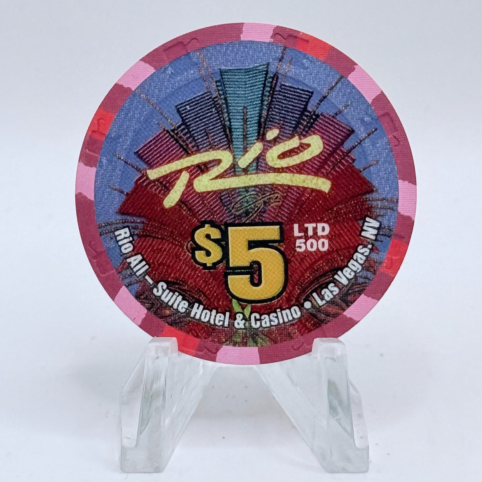 Rio Las Vegas Nevada 2004 'Six Geese A Laying' Series 17 LE $5 Casino Chip E4059