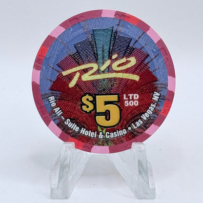 Rio Las Vegas Nevada 2004 'Six Geese A Laying' Series 17 LE $5 Casino Chip E4059