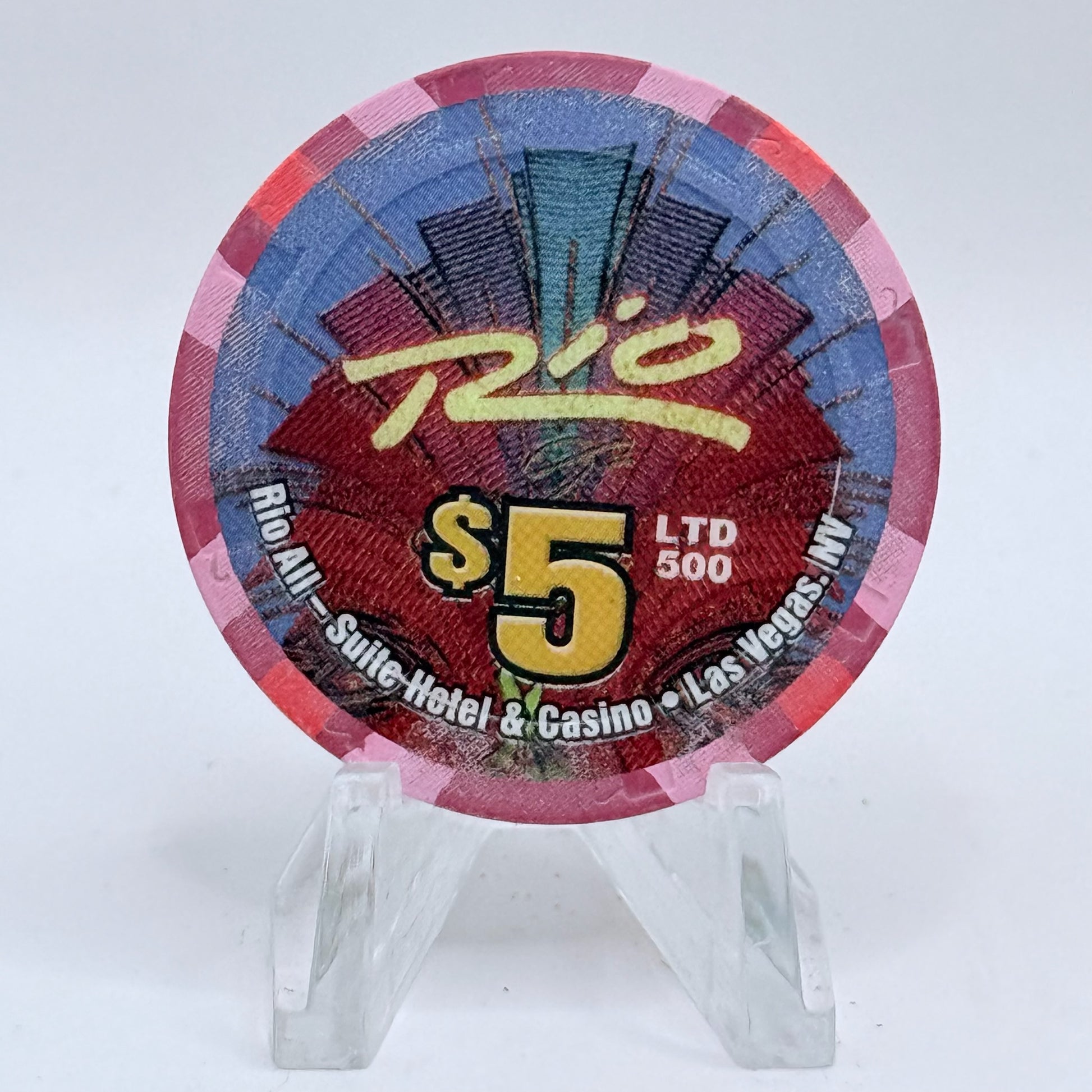 Rio Las Vegas Nevada 2004 'Seven Swans A Swimming' Series 17 LE $5 Casino Chip E4058