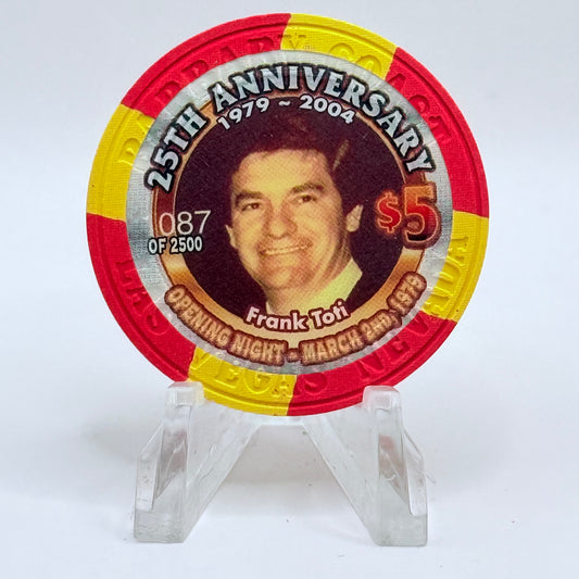 Barbary Coast Las Vegas Nevada 2004 '25th Anniversary Frank Toti' LE $5 Casino Chip E0064