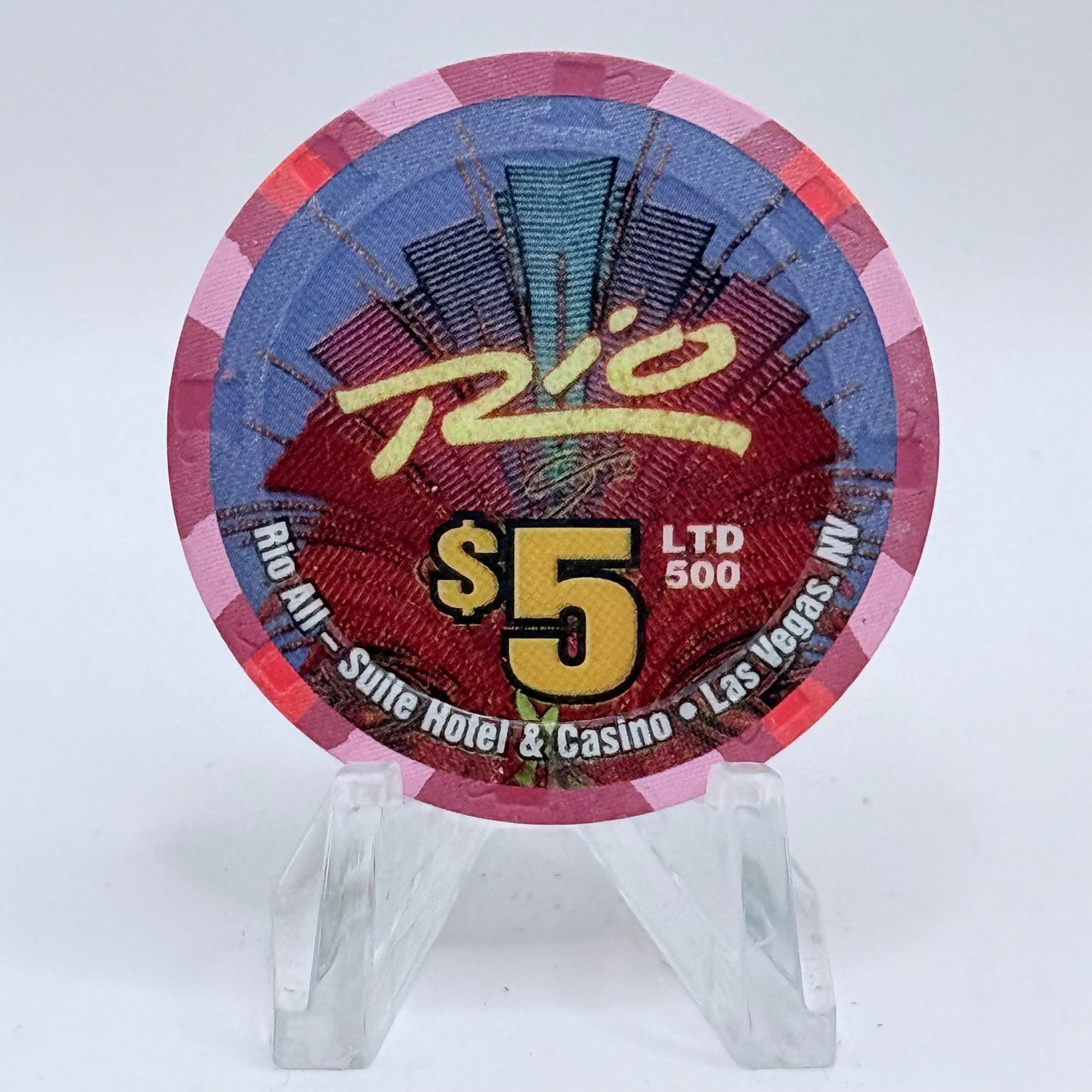 Rio Las Vegas Nevada 2004 'Ten Lords A Leaping' Series 17 LE $5 Casino Chip E4060
