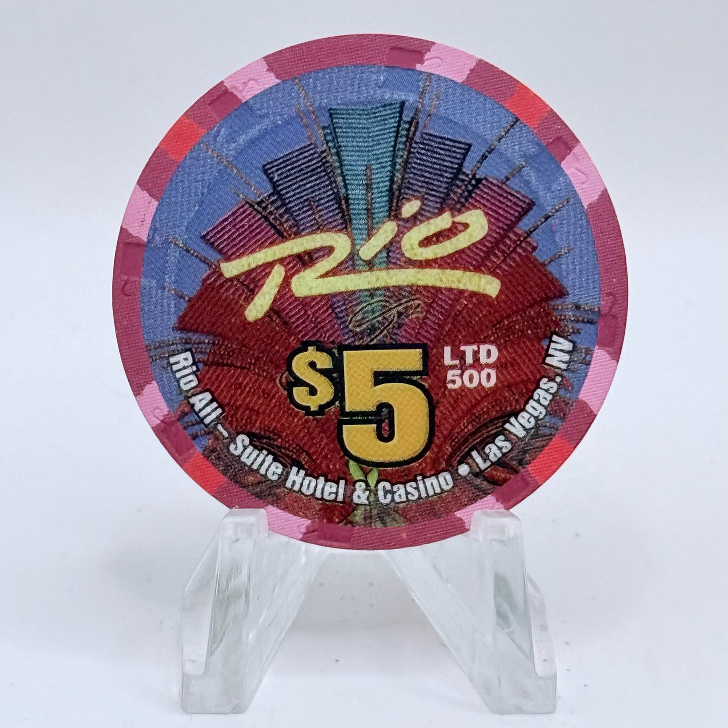 Rio Las Vegas Nevada 2004 'Twelve Drummers Drumming' Series 17 LE $5 Casino Chip E4062