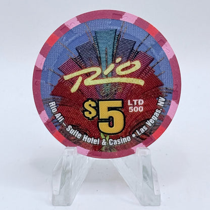 Rio Las Vegas Nevada 2004 'Twelve Drummers Drumming' Series 17 LE $5 Casino Chip E4062