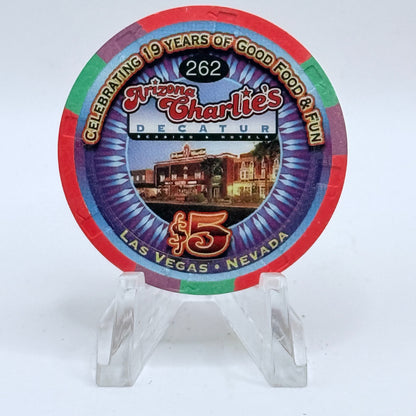 Arizona Charlie's Decatur (West) Las Vegas Nevada 2007 'And They're Off Kentucky Derby' LE $5 Casino Chip E6193