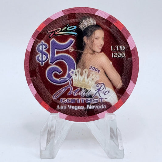 Rio Las Vegas Nevada 2003 'Miss Rio Contest' LE $5 Casino Chip E2295
