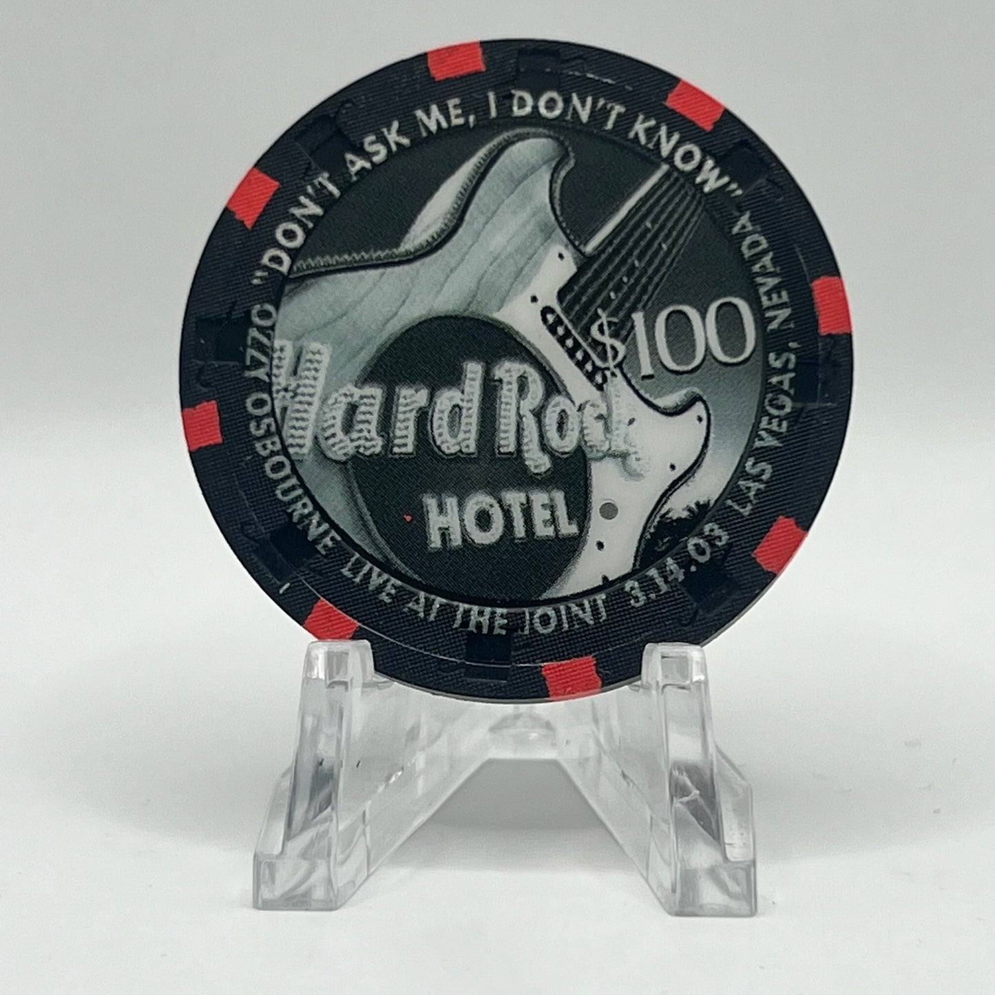 Hard Rock - Las Vegas Las Vegas NV 2003 LE $100 Chip E0798