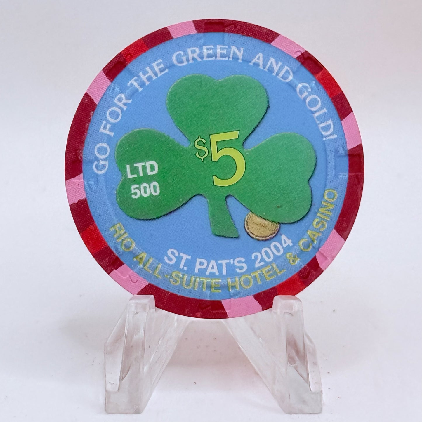 Rio Las Vegas Nevada 2004 'St Patrick's Day' LE $5 Casino Chip E2966