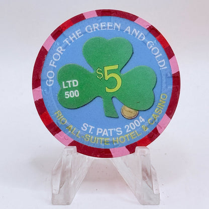 Rio Las Vegas Nevada 2004 'St Patrick's Day' LE $5 Casino Chip E2966