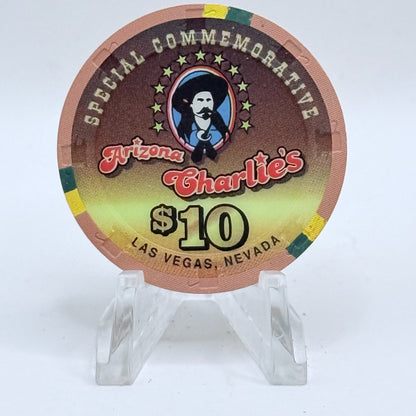 Arizona Charlie's Decatur (West) Las Vegas Nevada 1998 '10th Anniversary' LE $10 Casino Chip V2005