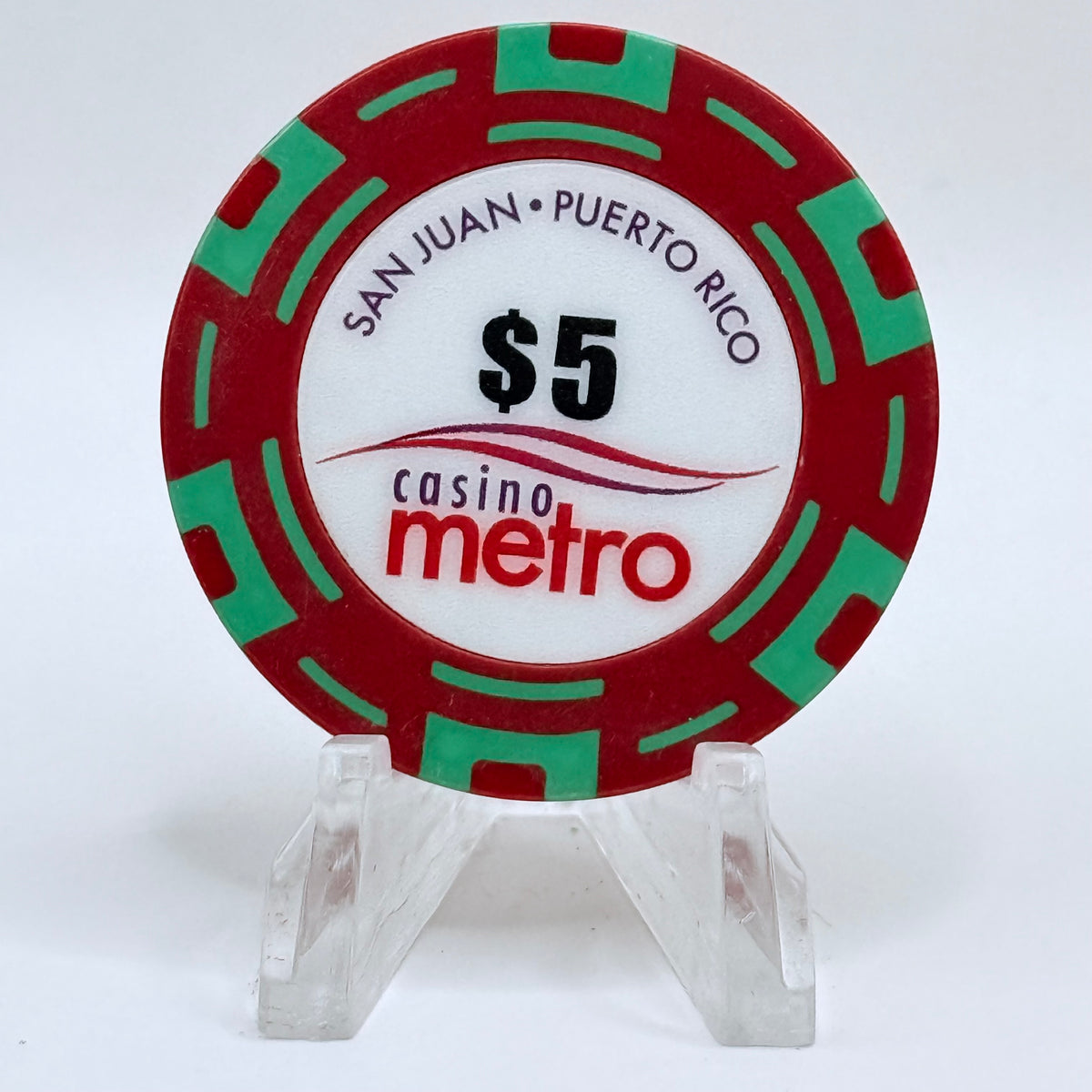 Casino Metro (Sheraton Convention Center Hotel) San Juan Puerto Rico 2009 $5 Casino Chip