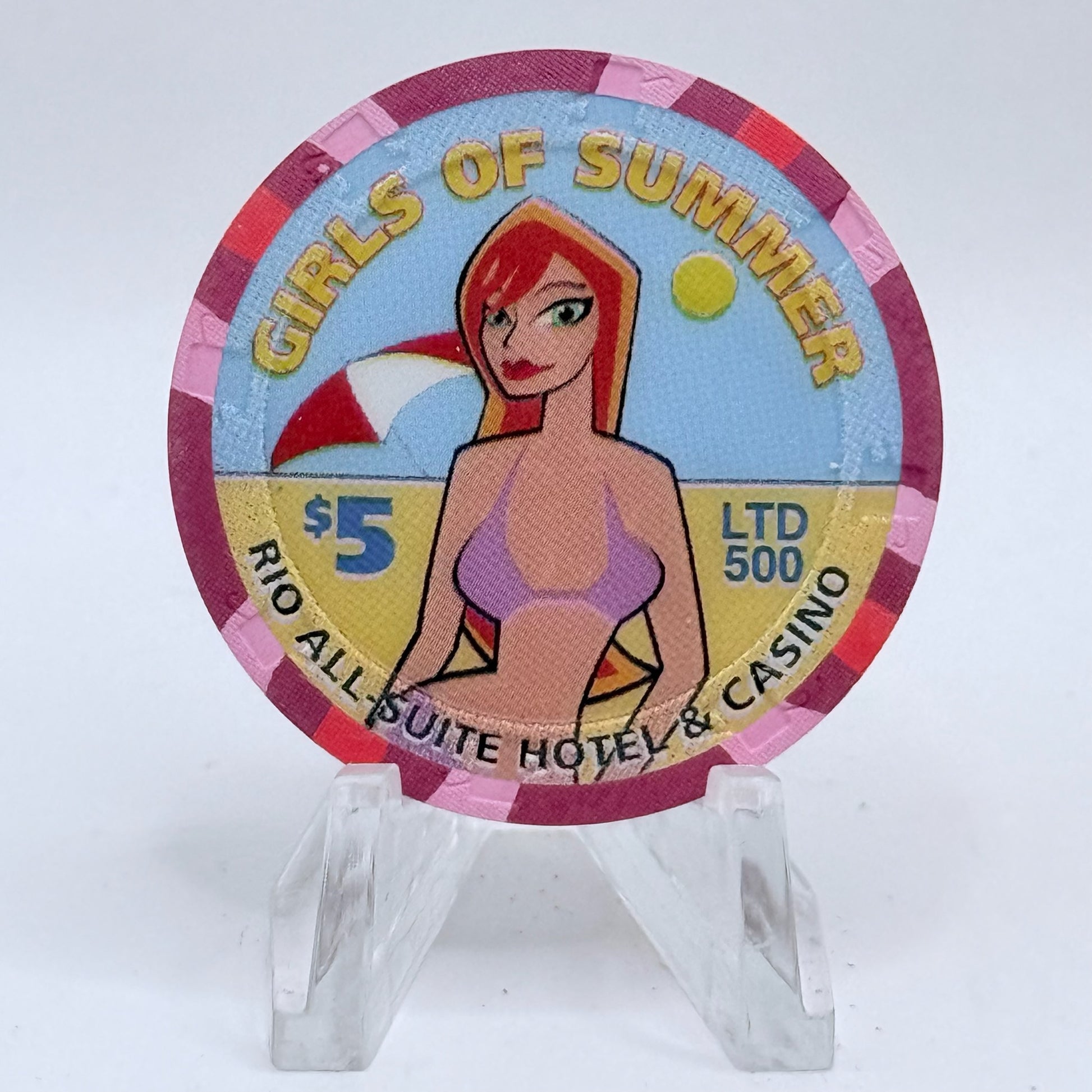 Rio Las Vegas Nevada 2005 'Girls of Summer' LE $5 Casino Chip E5490