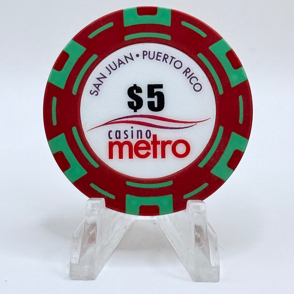Casino Metro (Sheraton Convention Center Hotel) San Juan Puerto Rico 2009 $5 Casino Chip