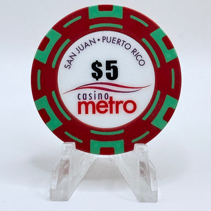 Casino Metro (Sheraton Convention Center Hotel) San Juan Puerto Rico 2009 $5 Casino Chip
