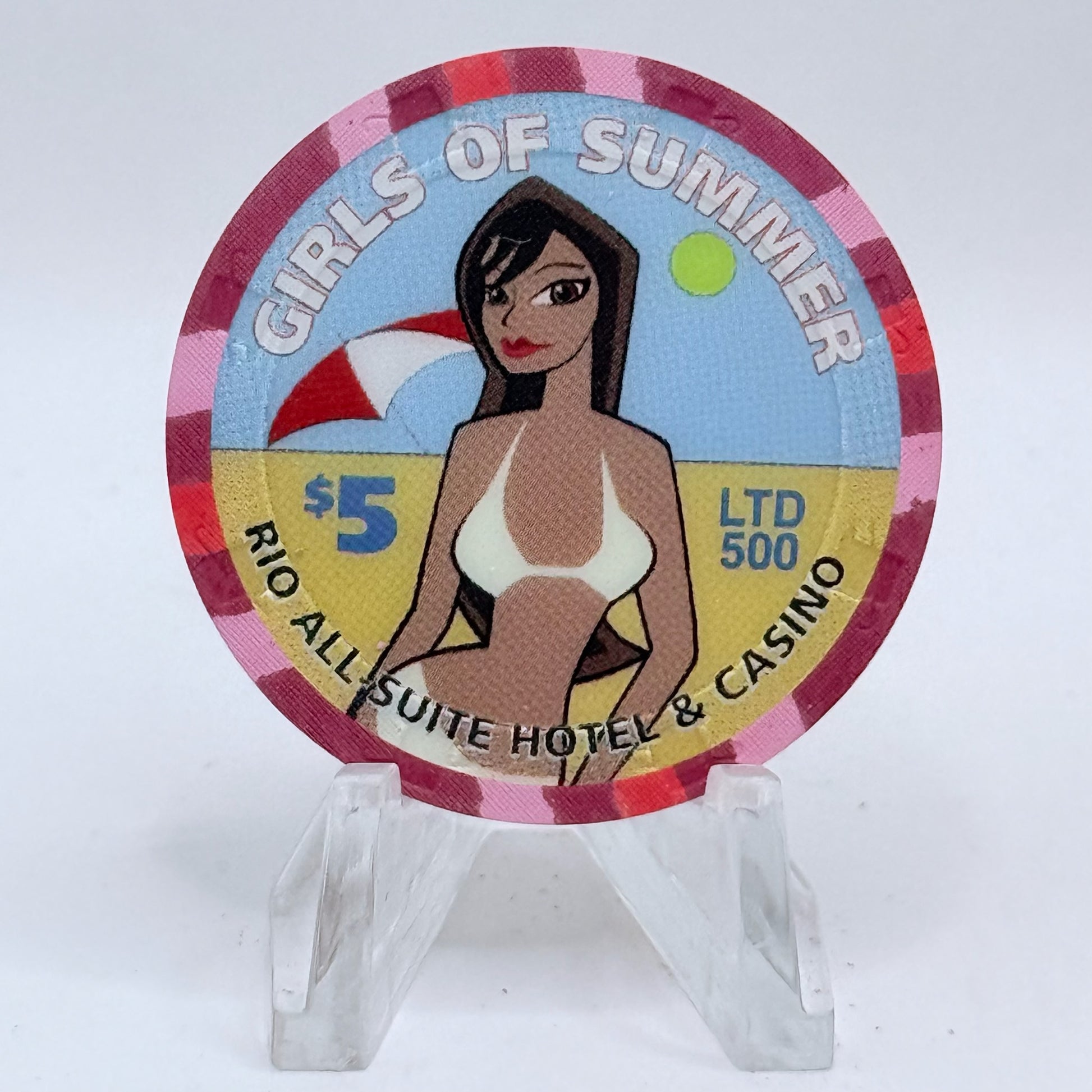 Rio Las Vegas Nevada 2005 'Girls of Summer' LE $5 Casino Chip E5490