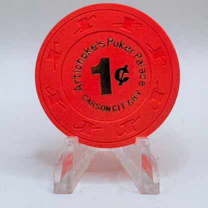 Artichoke's Poker Palace Carson City Nevada 1997 $0.01 Casino Chip V2014