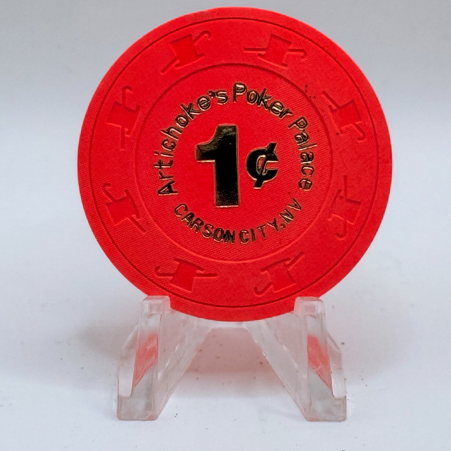 Artichoke's Poker Palace Carson City Nevada 1997 $0.01 Casino Chip V2014