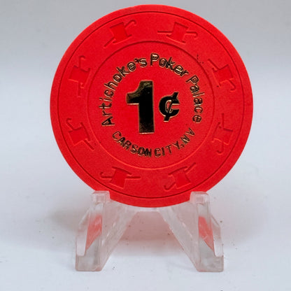 Artichoke's Poker Palace Carson City Nevada 1997 $0.01 Casino Chip V2014