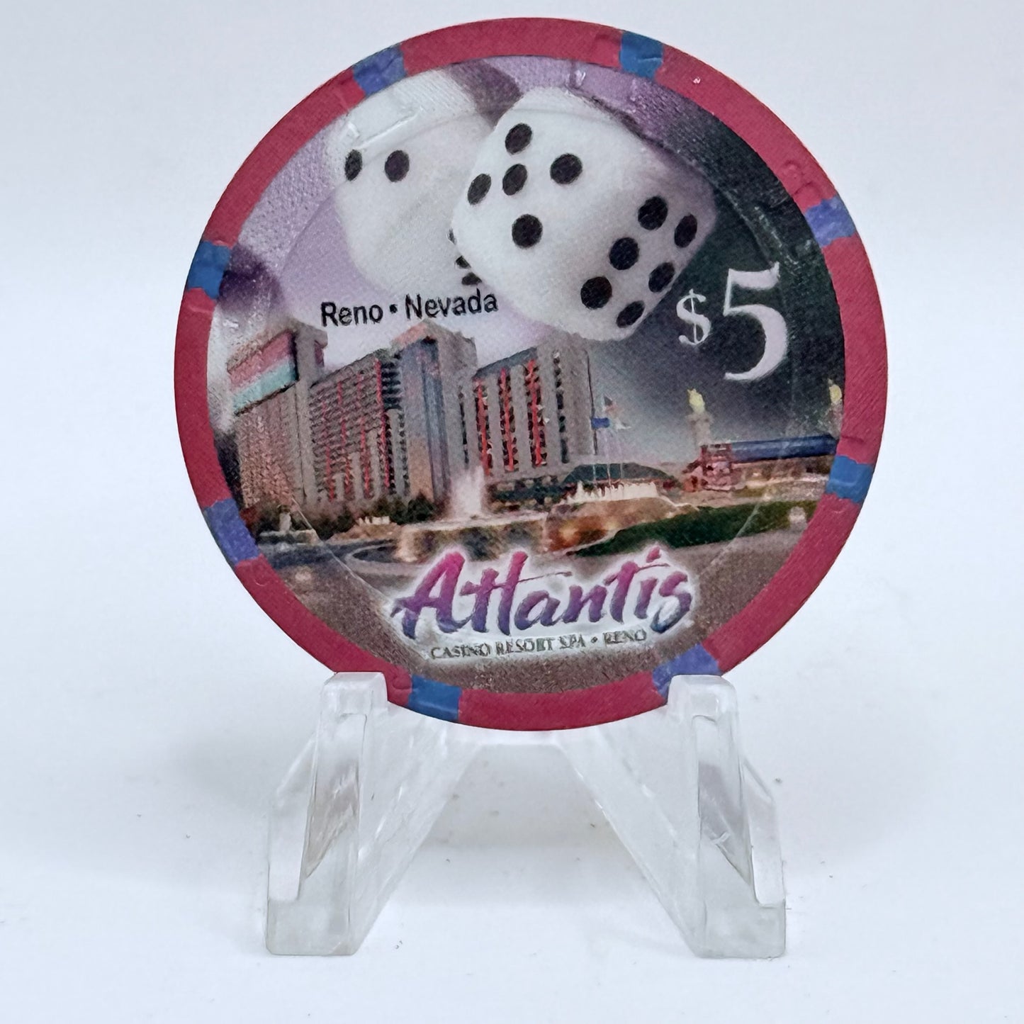 Atlantis Reno Nevada 2006 'Hot August Nights, 20th Anniversary' LE $5 Casino Chip E5572
