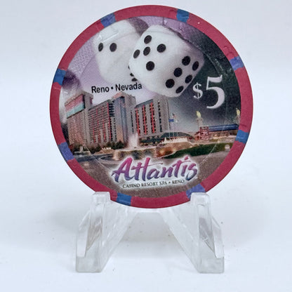 Atlantis Reno Nevada 2006 'Hot August Nights, 20th Anniversary' LE $5 Casino Chip E5572