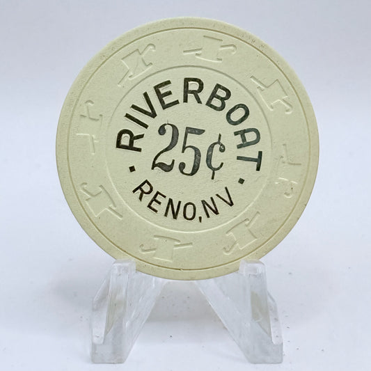 Riverboat Reno Nevada 1990s $0.25 Casino Chip V9623