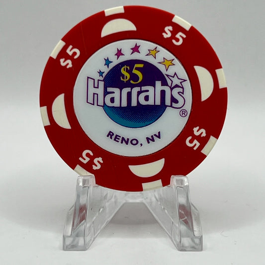 Harrah's Hotel Casino Reno Nevada 2004 $5 Casino Chip E4553