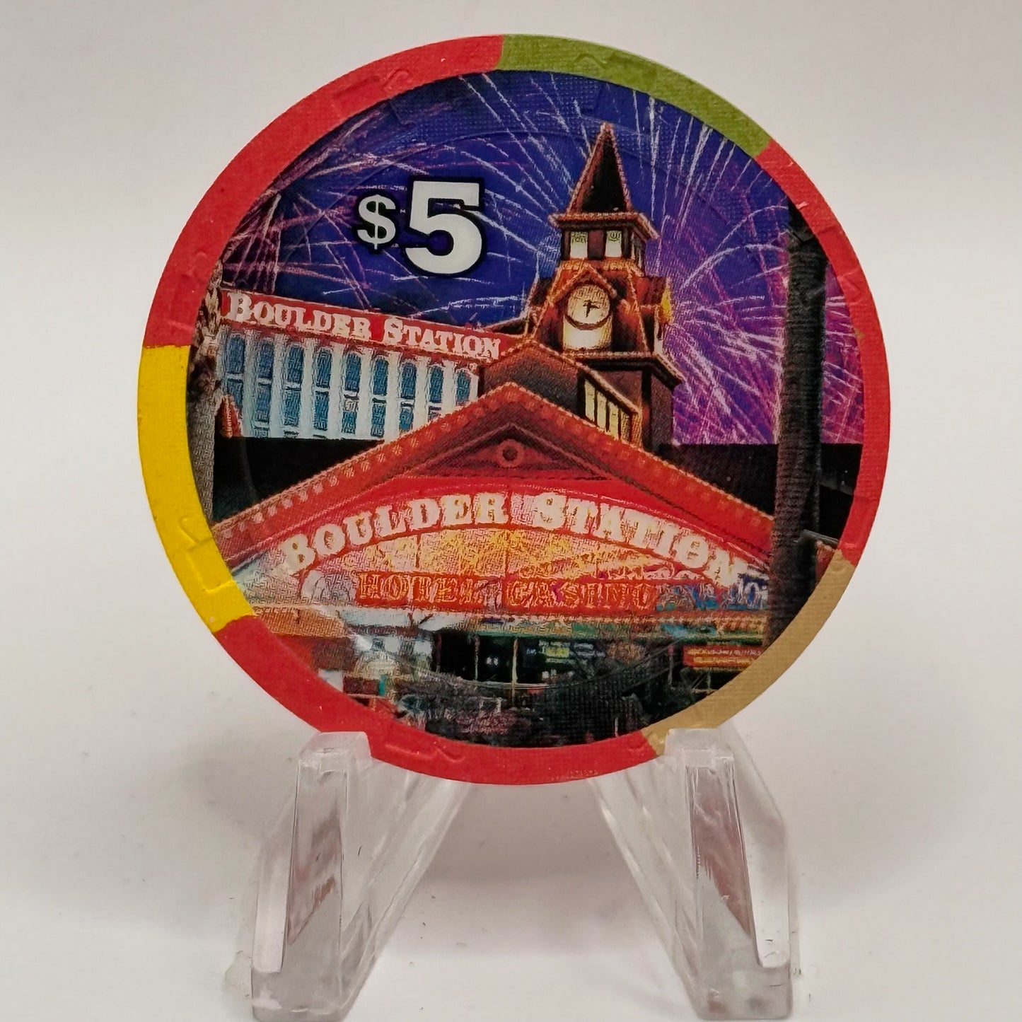Boulder Station Las Vegas Nevada 2014 'Twentieth Anniversary' LE $5 Casino Chip D1551
