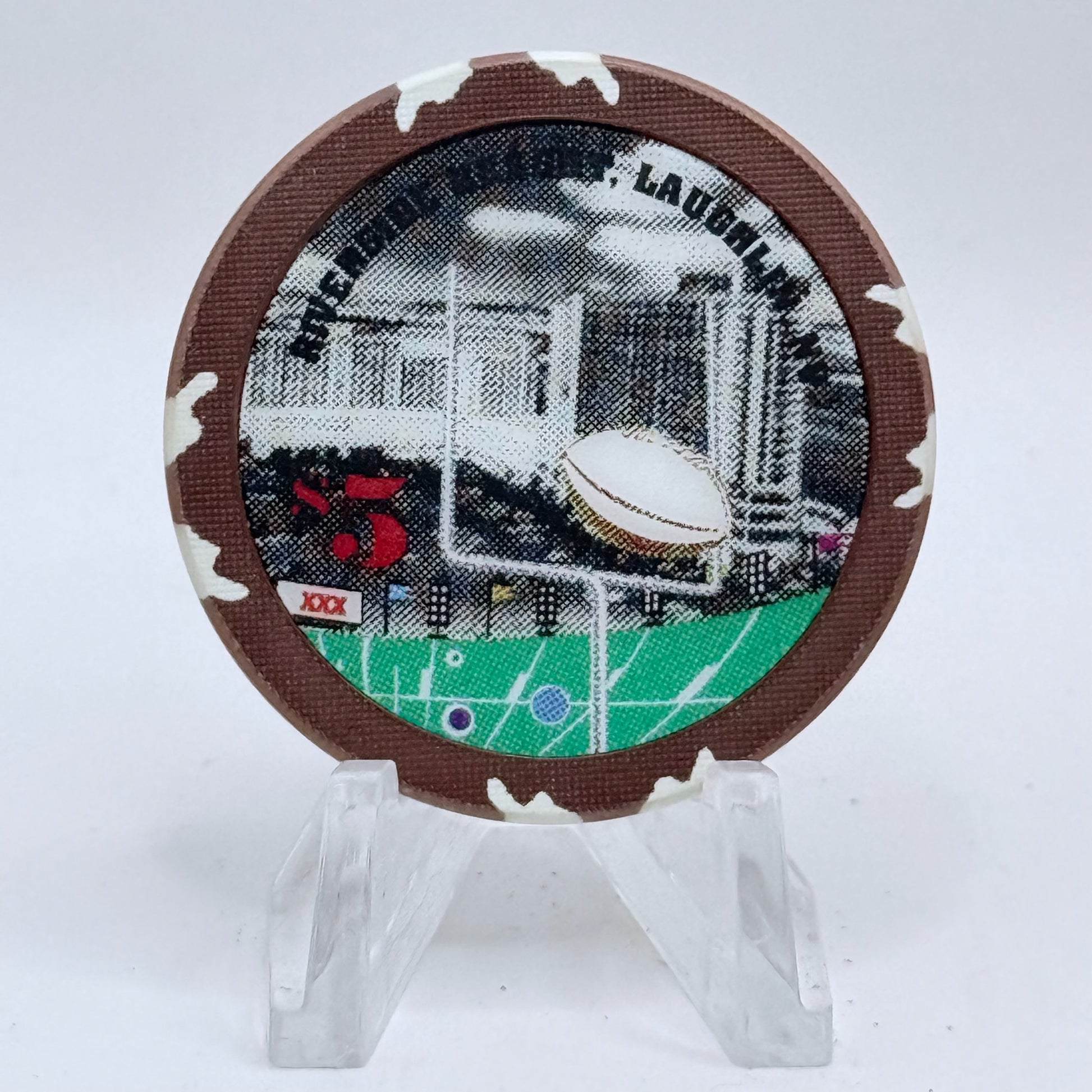 Riverside Resort Casino Laughlin Nevada 1996 'Superbowl XXX' LE $5 Casino Chip N7921