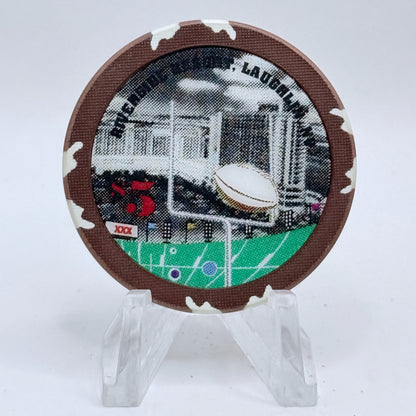 Riverside Resort Casino Laughlin Nevada 1996 'Superbowl XXX' LE $5 Casino Chip N7921