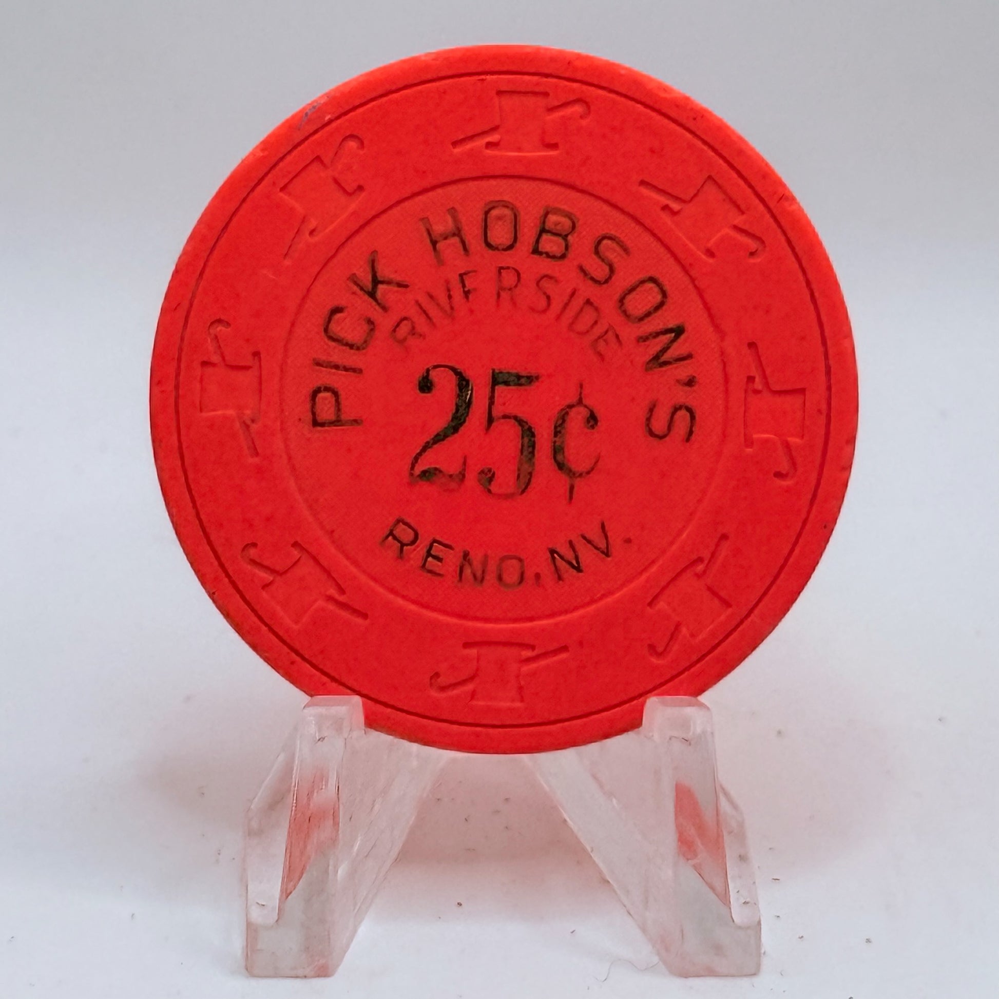 Pick Hobson's Riverside Hotel Reno Nevada 1978 $0.25 Casino Chip N3095