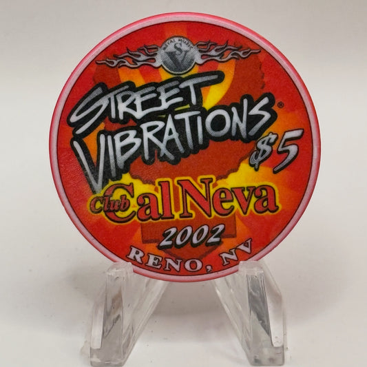 Club Cal-Neva Reno Nevada 2002 'Street Vibrations' LE $5 Casino Chip E0273