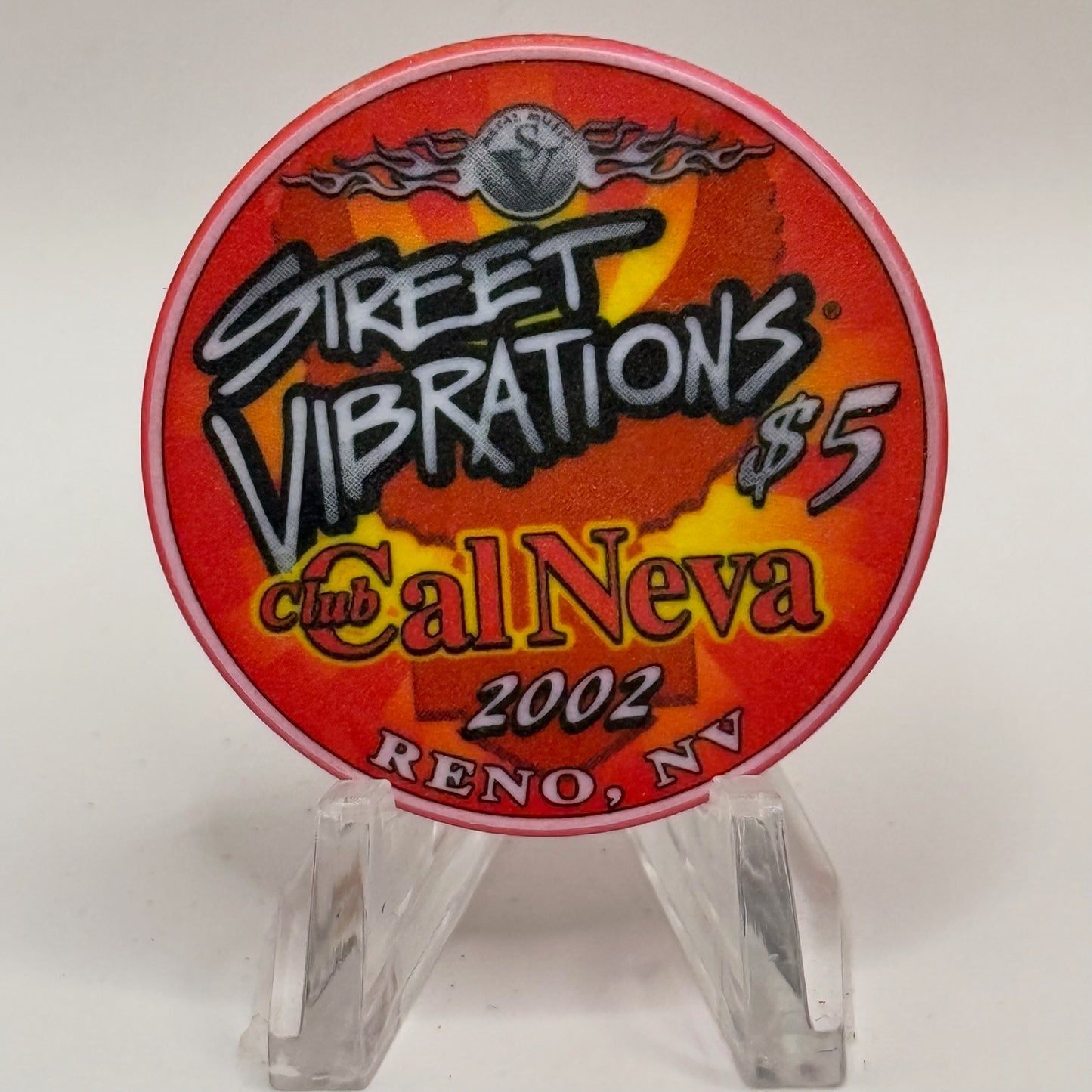 Club Cal-Neva Reno Nevada 2002 'Street Vibrations' LE $5 Casino Chip E0273