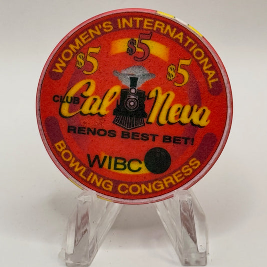 Club Cal-Neva Reno Nevada 1997 'Womens International Bowling Congress' LE $5 Casino Chip N8099