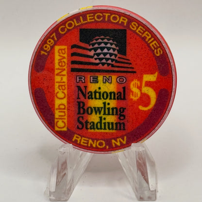 Club Cal-Neva Reno Nevada 1997 'Womens International Bowling Congress' LE $5 Casino Chip N8099