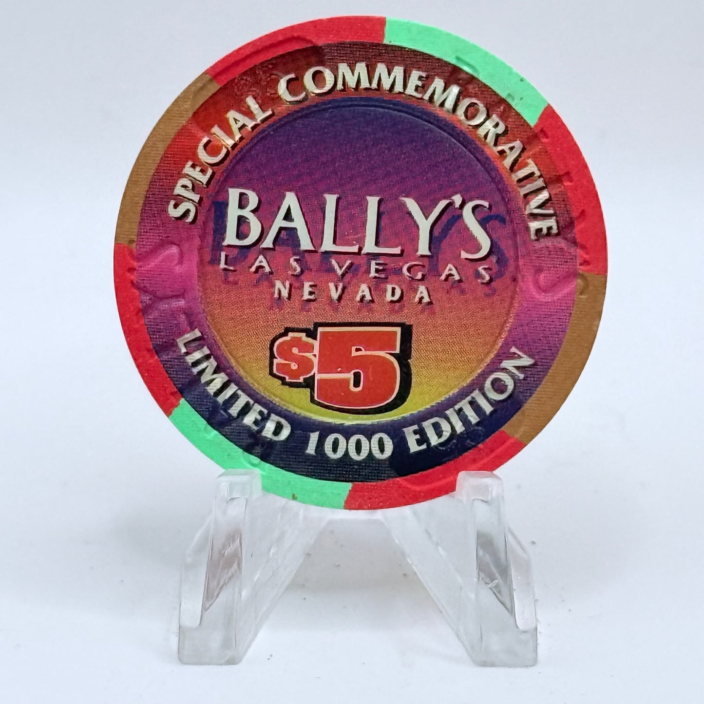 Bally's Las Vegas Nevada 1997 'United States Air Force 50th Anniversary' LE $5 Casino Chip N9292