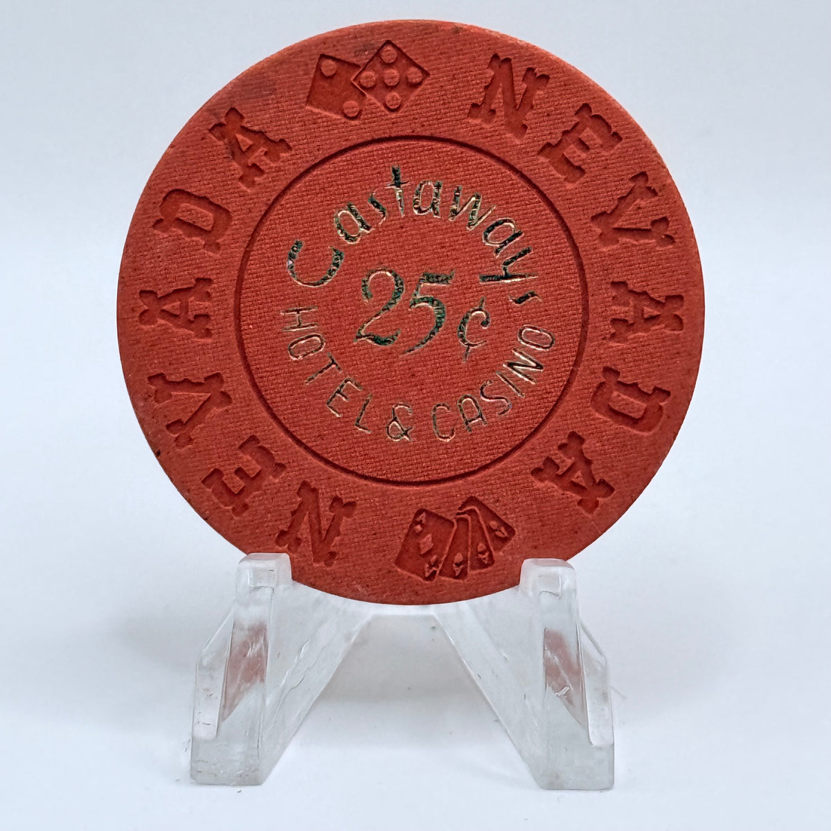 Castaways Las Vegas Nevada 1969 $0.25 Casino Chip N1449