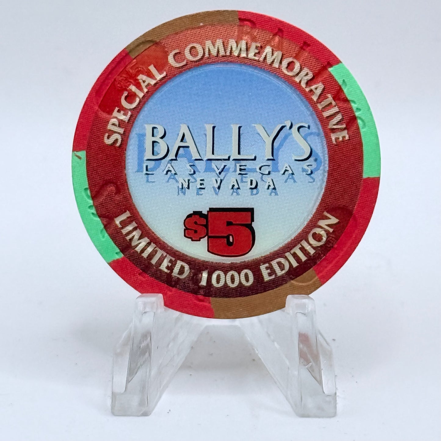 Bally's Las Vegas Nevada 1997 'United States Air Force 50th Anniversary' LE $5 Casino Chip N9295