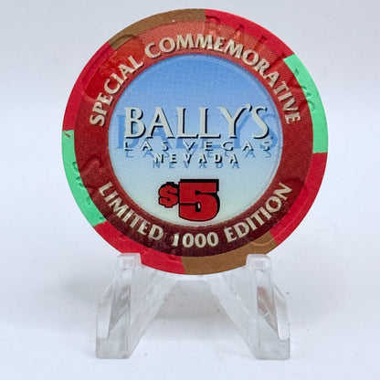 Bally's Las Vegas Nevada 1997 'United States Air Force 50th Anniversary' LE $5 Casino Chip N9295