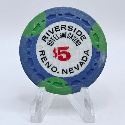 Riverside Hotel Reno Nevada 1960s $5 Casino Chip N5485